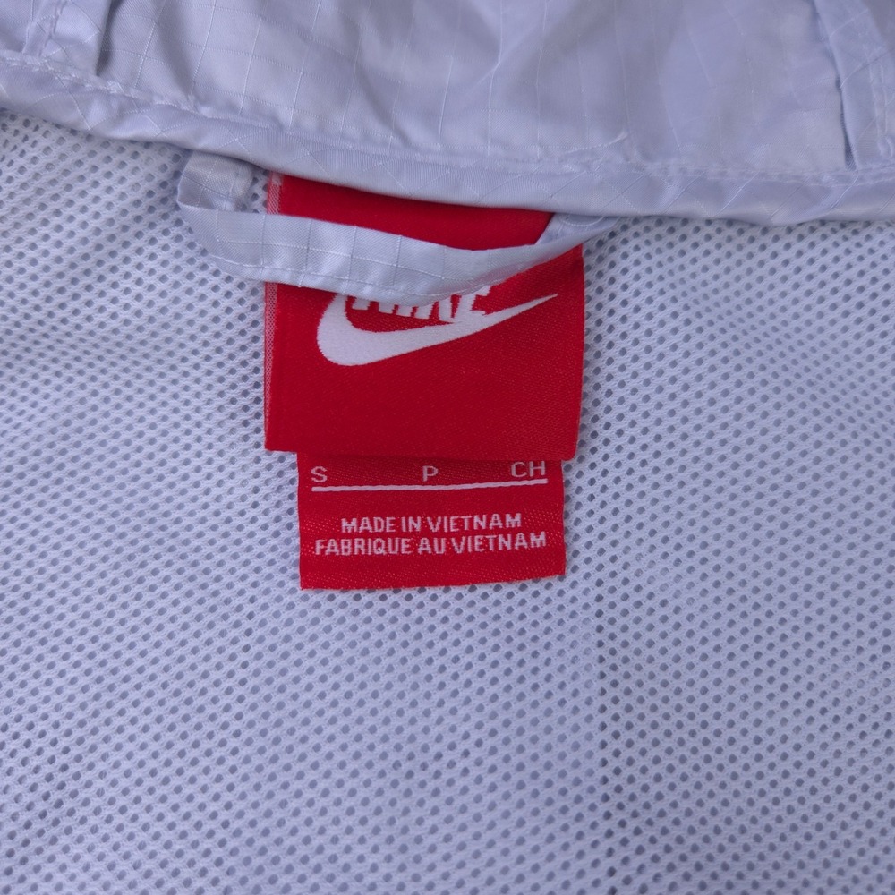 Nike Sportswear Jacket Womens Small Lightweight‎ Windrunner Ripstop White Gray - Picture 8 of 12
